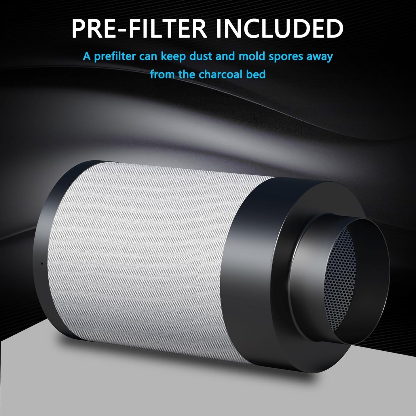 4 Inch Air Carbon Filter with Premium Australia Virgin Charcoal for Inline Duct Fan, Grow Tents, Air Filtration, Hydroponics