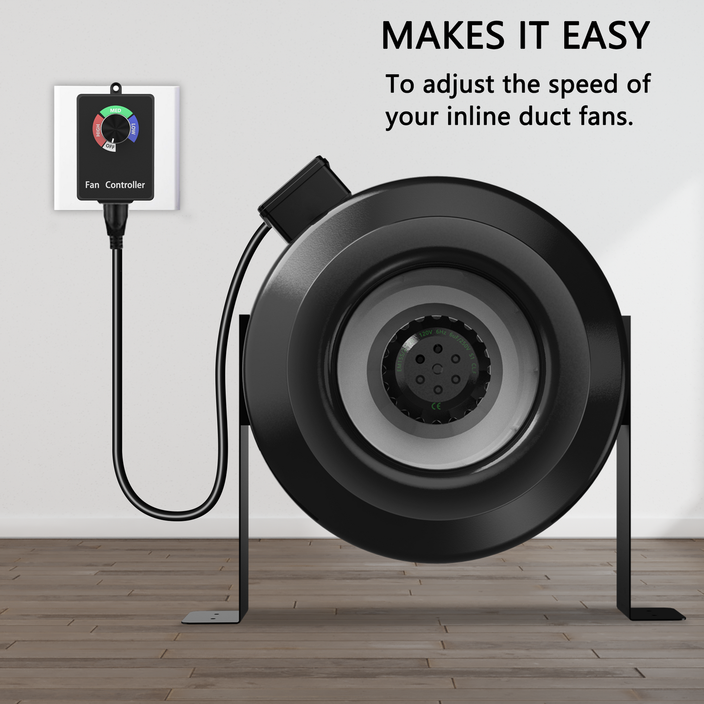 10 Inch Inline Duct Fan, 618 CFM Inline Fan Duct Exhaust Fan for Grow Tent, Indoor Garden Ventilation, NSK/SKF bearings