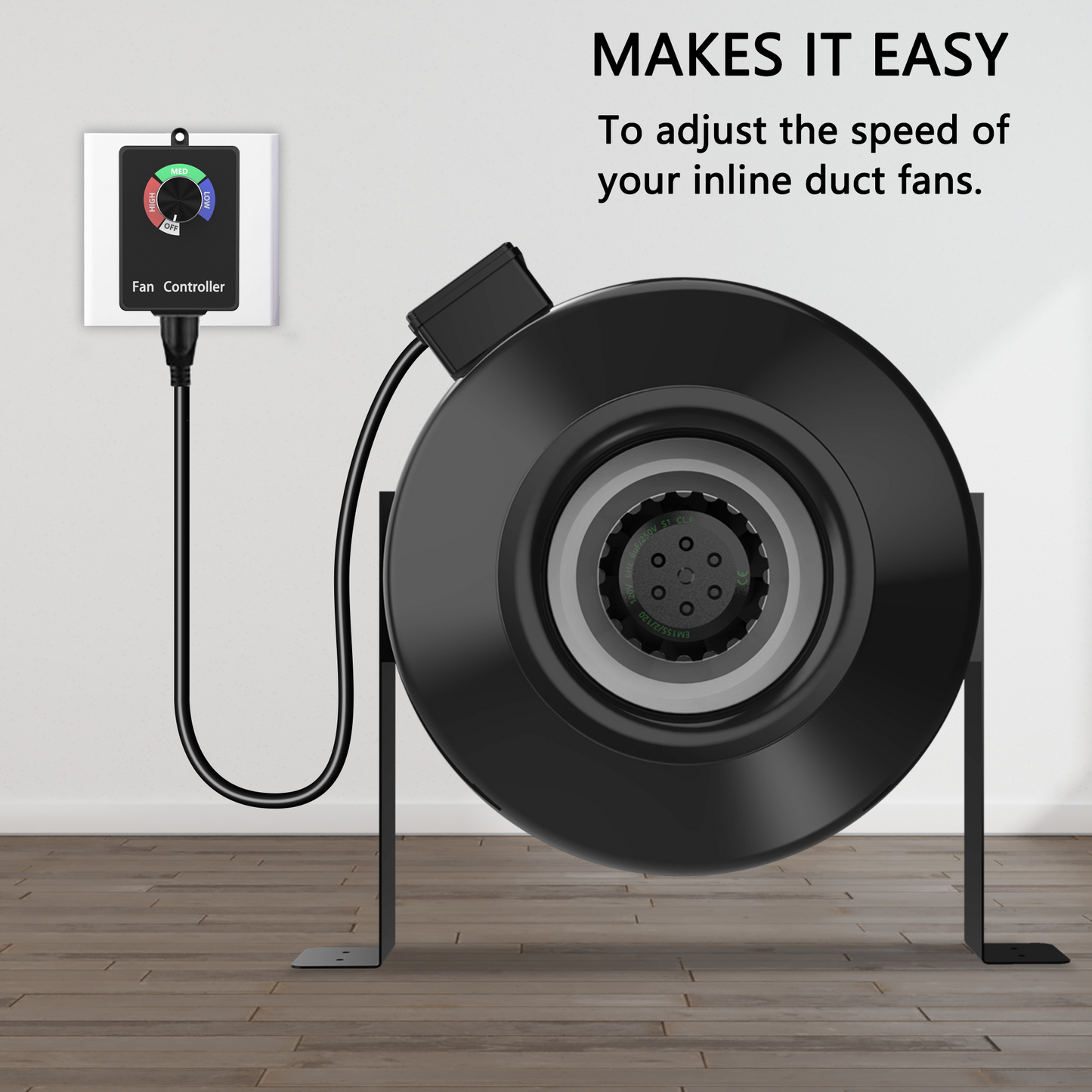 8 Inch Inline Duct Fan, 598 CFM Inline Fan Duct Exhaust Fan with for Grow Tent, Indoor Garden Ventilation, NSK/SKF bearings