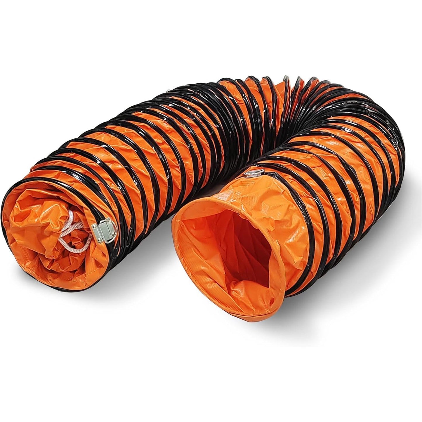 16FT Ducting Hose 10 Inch PVC Flexible Duct Hosing with Adjustable Rope for Utility Blower Exhaust Fan