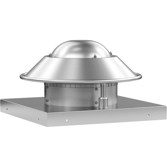 Roof Exhaust Fan Direct Drive Axial Downblast Exhaust Fan -19" Fan Base, 1/30 HP 115 Volt Single Phase Motor 500 CFM, ETL Listed
