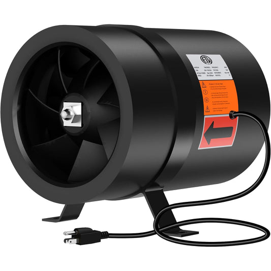 8 Inch Inline Duct Fan,720 CFM Inline Fan Duct Fan Constant Speed - Ventilation Exhaust Fan for Heating Cooling Booster, Grow Tents, Hydroponics, NSK/SKF Bearings