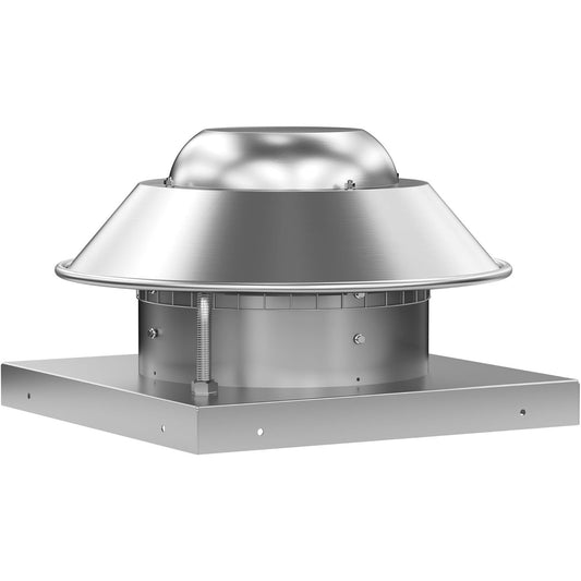 Roof Exhaust Fan Direct Drive Axial Downblast Exhaust Fan -19" Fan Base, 1/10 HP 115 Volt Single Phase Motor 830 CFM, ETL Listed